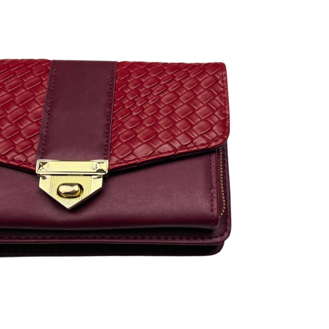 Textured Leather Ladies Clutch